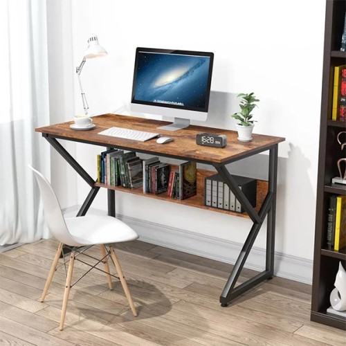 Get More PhotosView Similar Computer Desk K Shaped Gaming Desk Writing Table With Bookshelves For Home Office Manufacturers, Wholesale Suppliers in Delhi