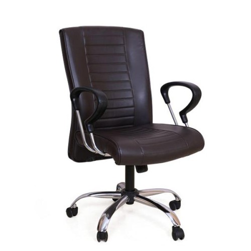 Leather Leatherette PRE 24 Med Black Revolving Chair, For Office Manufacturers, Wholesale Suppliers in Delhi